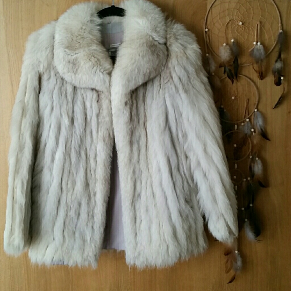 Vintage 70s Saga Furs Blue Fox Fur Coat
